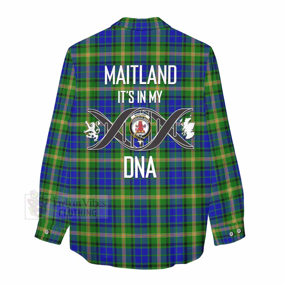 Tartan Vibes Clothing Maitland Tartan Women's Casual Shirt with Family Crest DNA In Me Style