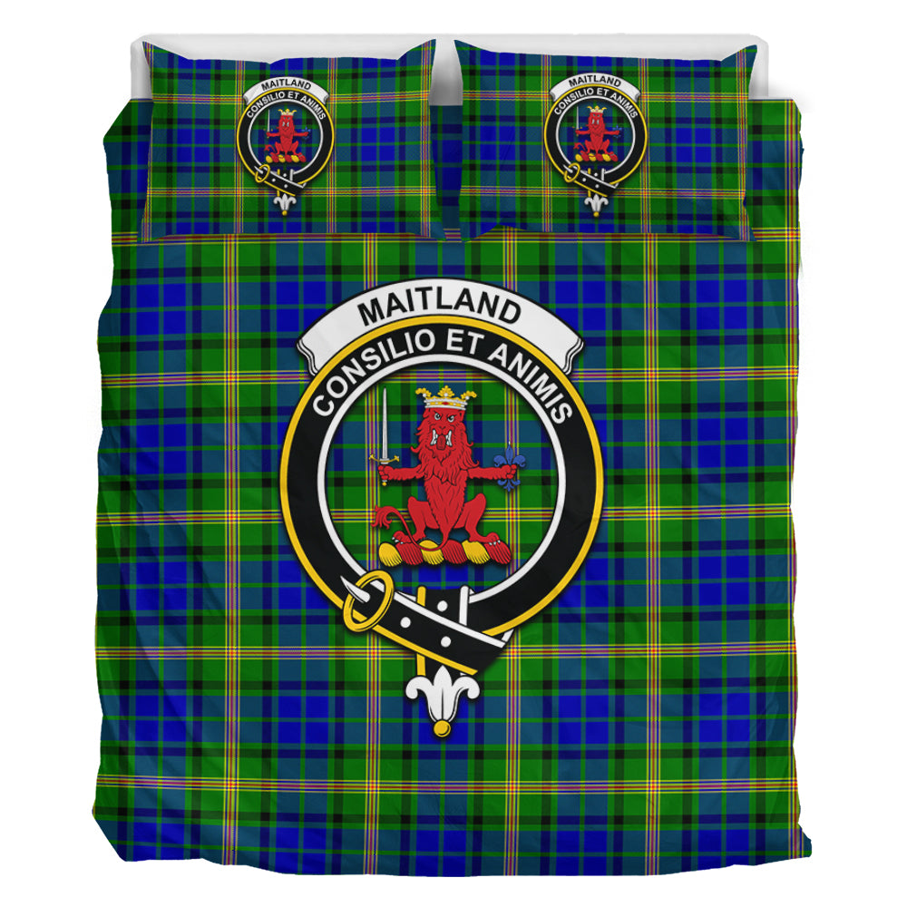 Maitland Tartan Bedding Set with Family Crest - Tartan Vibes Clothing