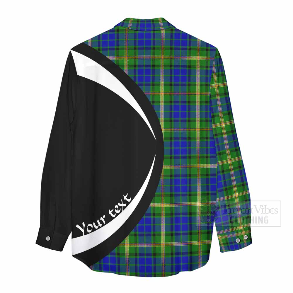 Tartan Vibes Clothing Maitland Tartan Women's Casual Shirt with Family Crest Circle Style