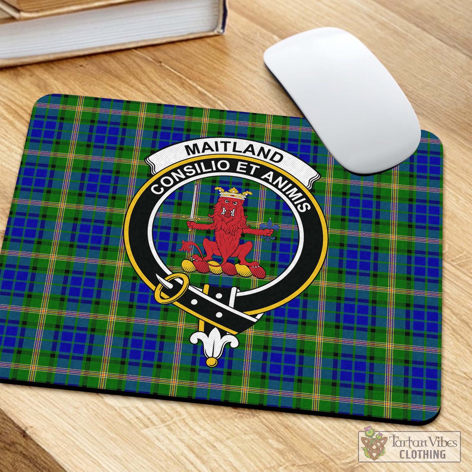 Tartan Vibes Clothing Maitland Tartan Mouse Pad with Family Crest