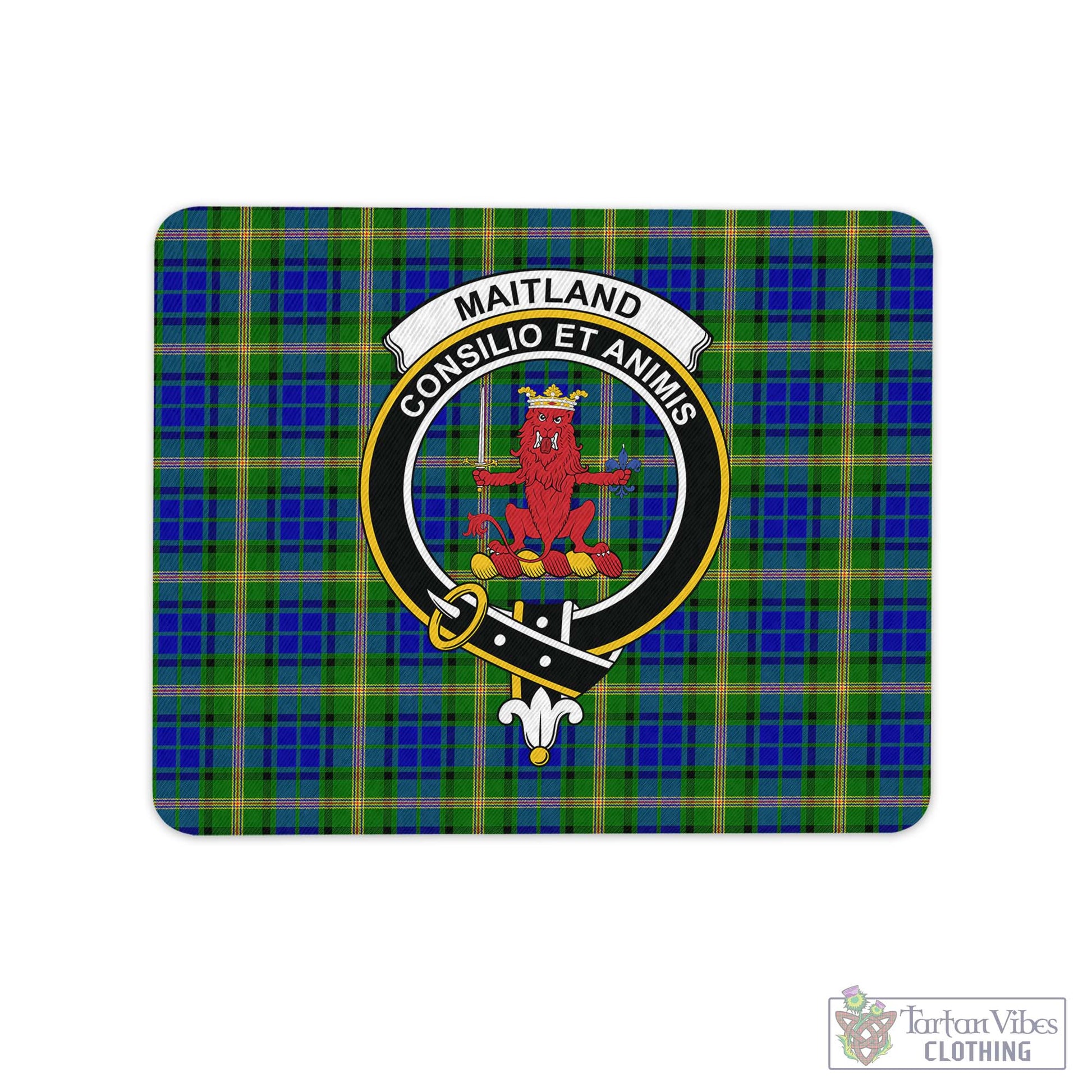 Tartan Vibes Clothing Maitland Tartan Mouse Pad with Family Crest