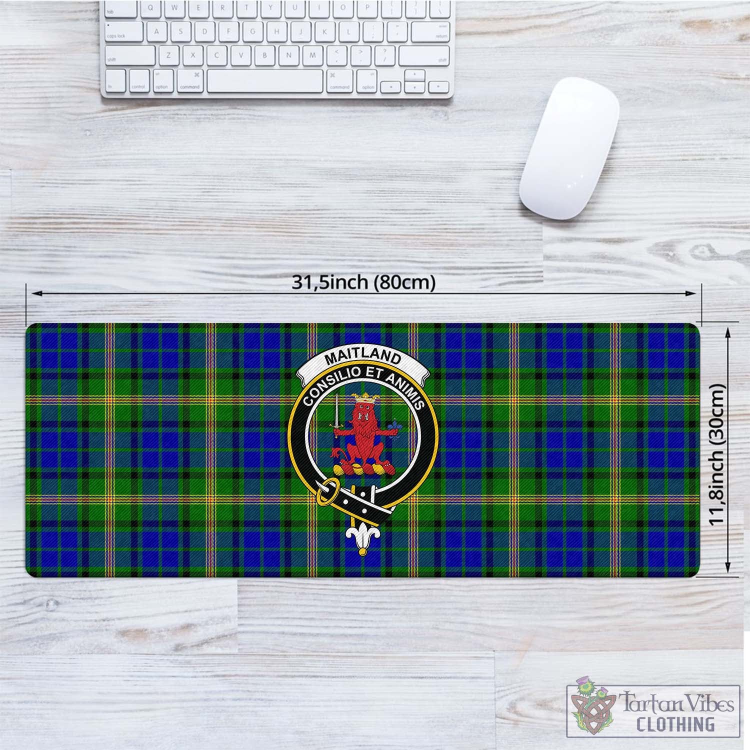 Tartan Vibes Clothing Maitland Tartan Mouse Pad with Family Crest