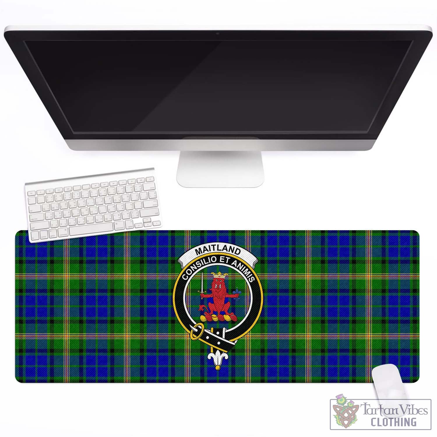Tartan Vibes Clothing Maitland Tartan Mouse Pad with Family Crest