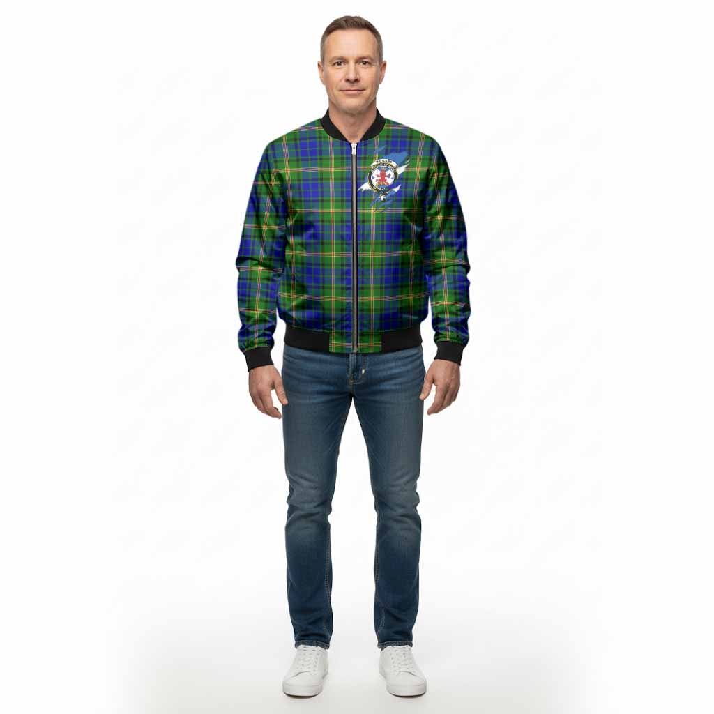 Maitland Clan Crest In Me Tartan Bomber Jacket Scotland Flag Style