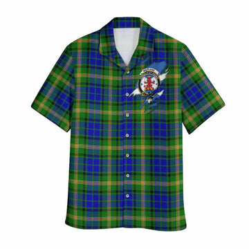 Maitland Clan Crest In Me Tartan Hawaiian Shirt Scotland Flag Style