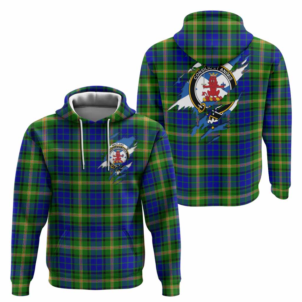 Maitland Clan Crest In Me Tartan Hoodie Scotland Flag Style
