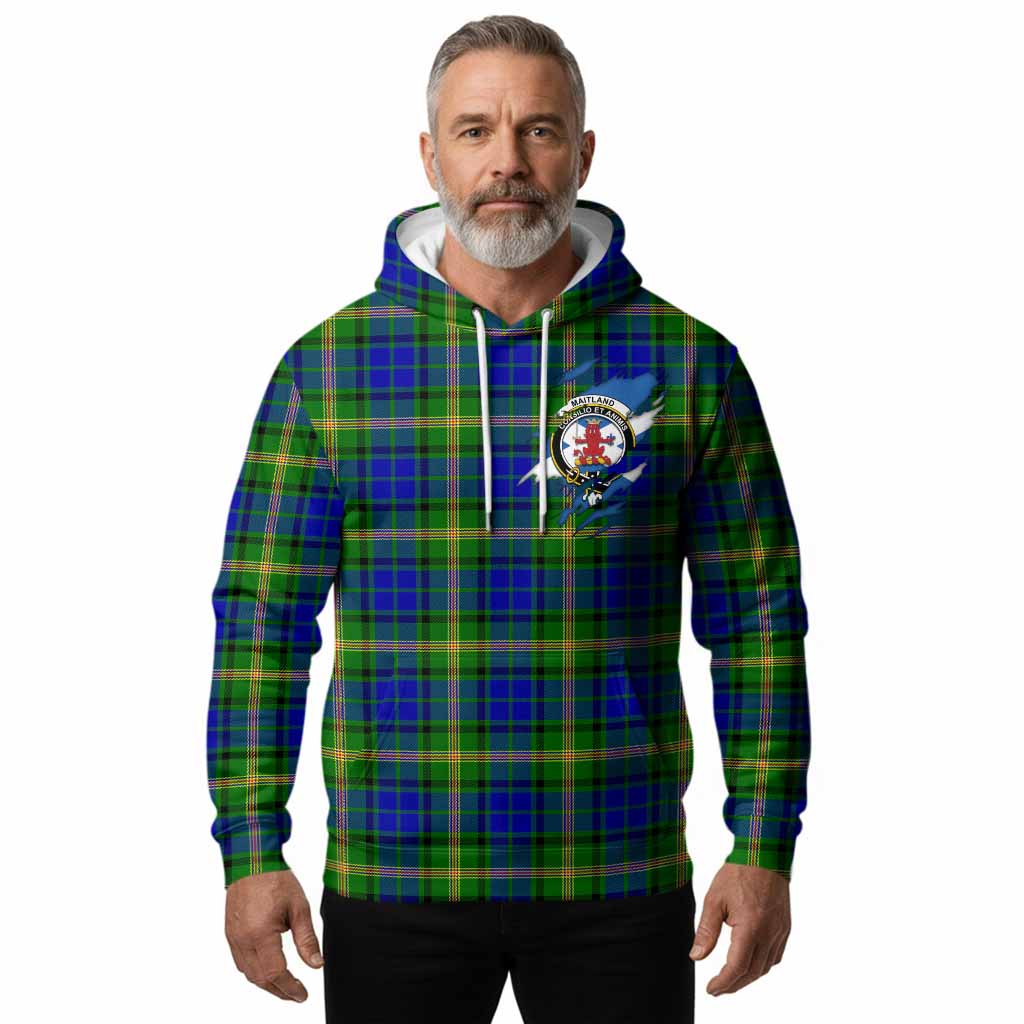 Maitland Clan Crest In Me Tartan Hoodie Scotland Flag Style