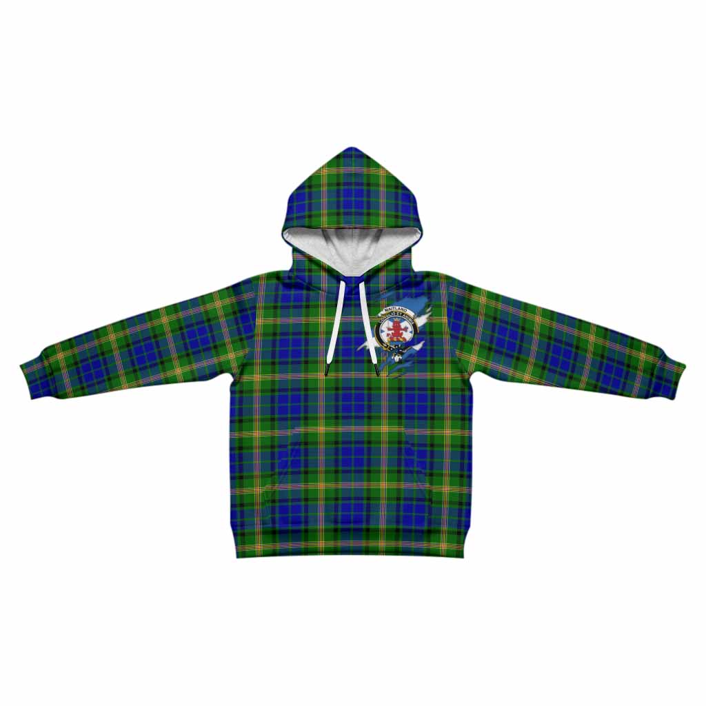Maitland Clan Crest In Me Tartan Kid Hoodie Scotland Flag Style