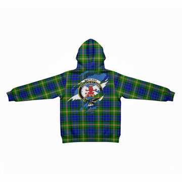 Maitland Clan Crest In Me Tartan Kid Hoodie Scotland Flag Style