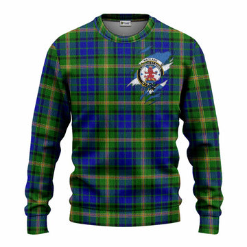 Maitland Clan Crest In Me Tartan Knitted Sweater Scotland Flag Style