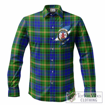 Maitland Clan Crest In Me Tartan Long Sleeve Button Shirts Scotland Flag Style