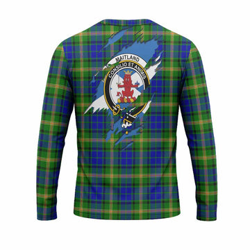 Maitland Clan Crest In Me Tartan Long Sleeve T-Shirt Scotland Flag Style