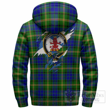 Maitland Clan Crest In Me Tartan Sherpa Hoodie Scotland Flag Style