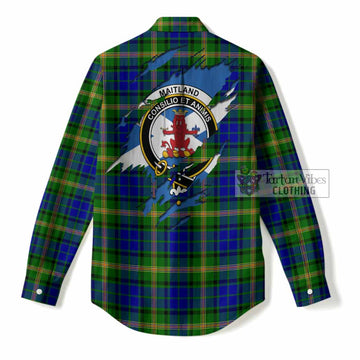 Maitland Clan Crest In Me Tartan Women Casual Shirt Scotland Flag Style