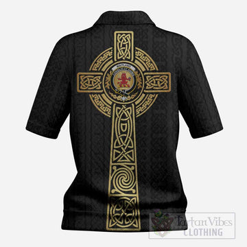 Maitland Clan Crest Women’s Polo Sweater Top with Celtic Tree of Life Inspired