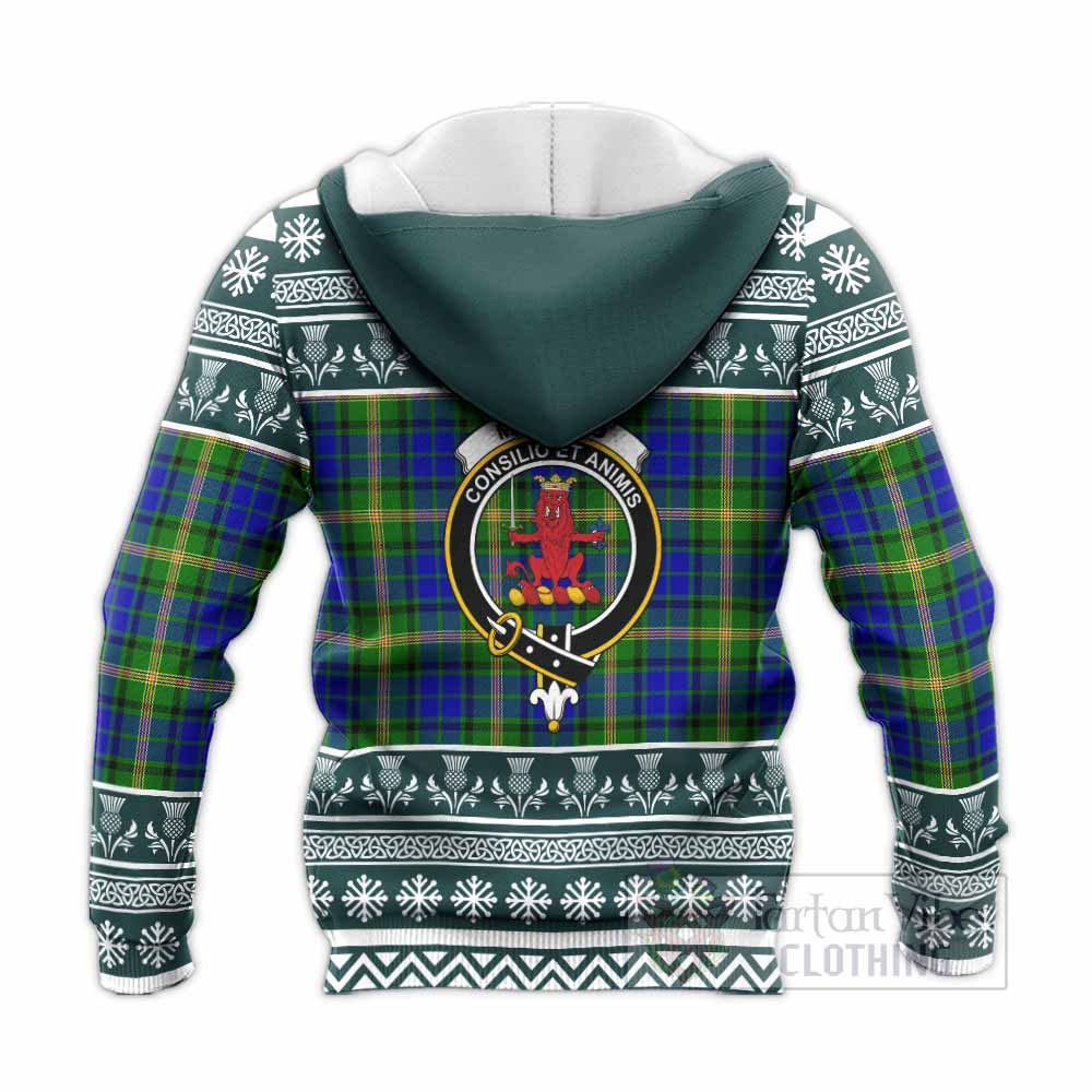 Maitland Clan Tartan Christmas Knitted Hoodie with Family Crest - Tartan Vibes Clothing