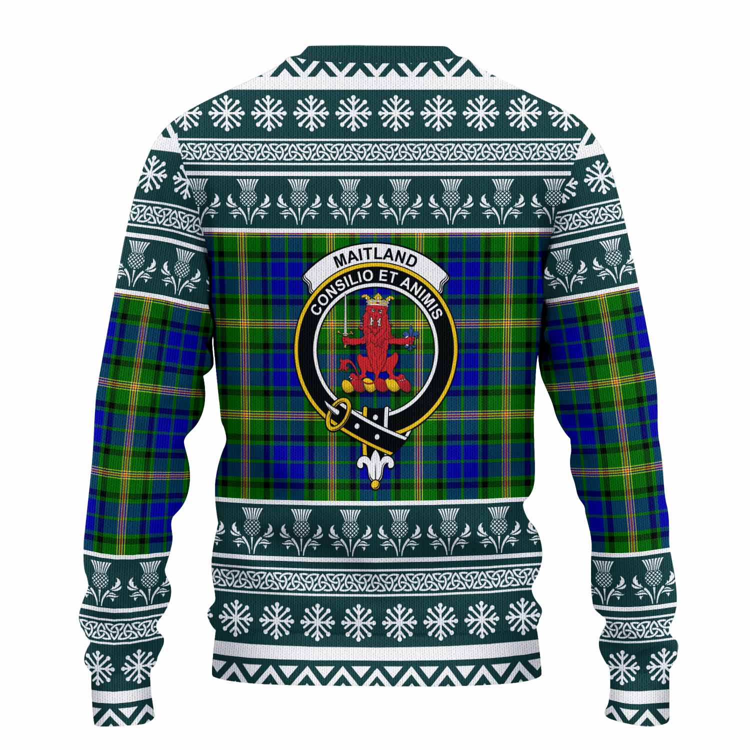 Maitland Clan Tartan Christmas Ugly Sweater with Family Crest - Tartan Vibes Clothing