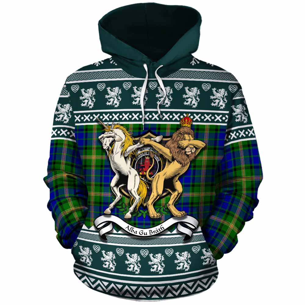 Maitland Clan Tartan Crest Christmas Cotton Hoodie Coat of Arms Funny Style - Tartan Vibes Clothing