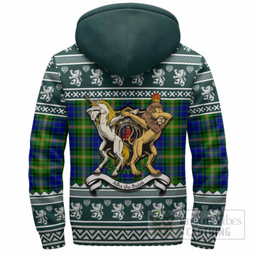 Maitland Clan Tartan Crest Christmas Fleece Hoodie Coat of Arms Funny Style