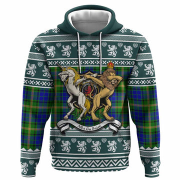 Maitland Clan Tartan Crest Christmas Hoodie Coat of Arms Funny Style