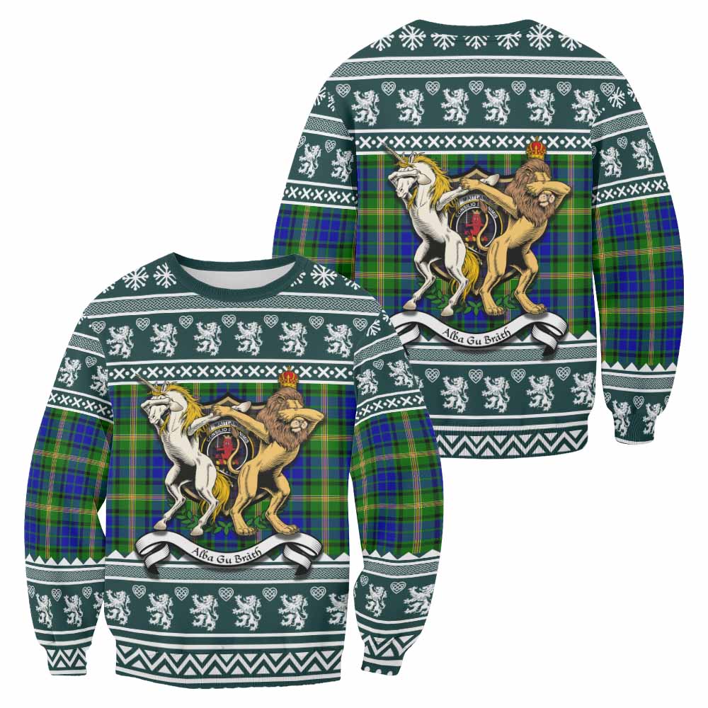 Maitland Clan Tartan Crest Christmas Sweatshirt Coat of Arms Funny Style - Tartan Vibes Clothing