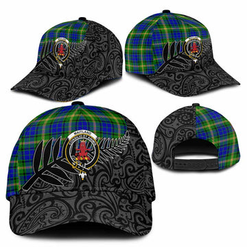 Maitland Crest Tartan Classic Cap with New Zealand Silver Fern Half Style