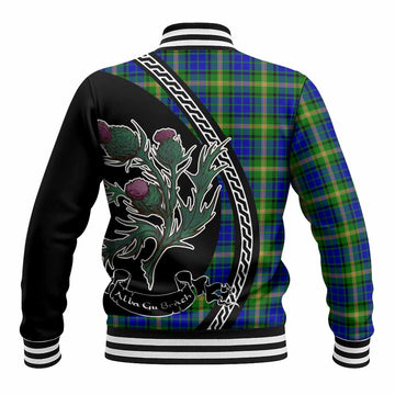 Maitland Family Crest Tartan Baseball Jacket Alba Thistle Inspired