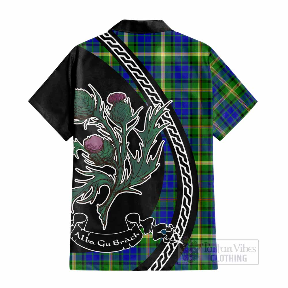 Maitland Family Crest Tartan Cotton Hawaiian Shirt Alba Thistle Inspired - Tartan Vibes Clothing