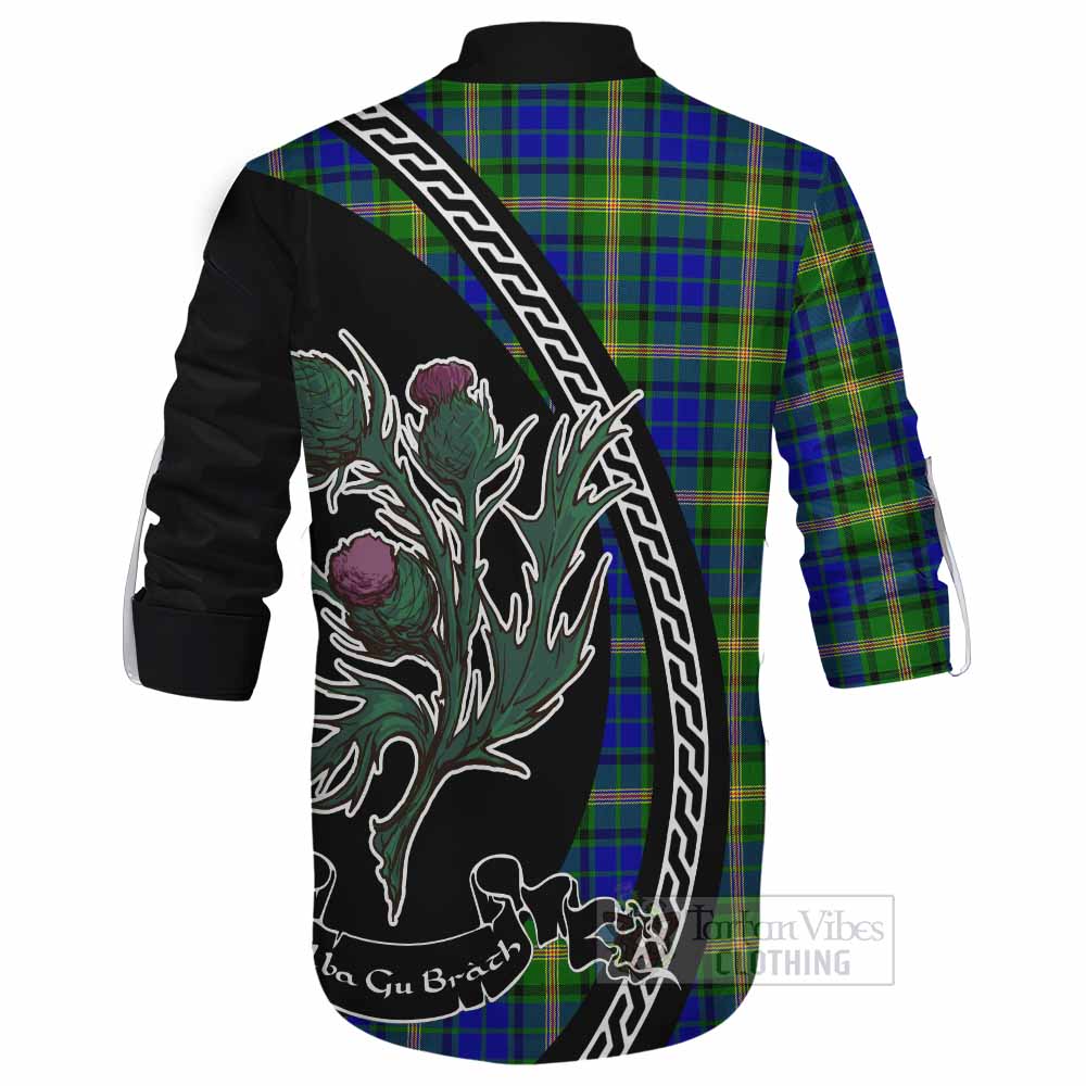 Maitland Family Crest Tartan Ghillie Shirt Alba Thistle Inspired - Tartan Vibes Clothing