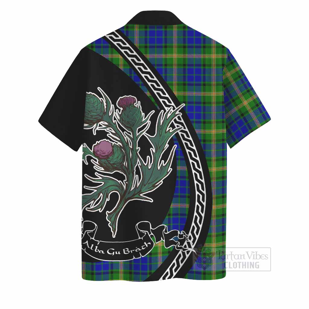 Maitland Family Crest Tartan Hawaiian Shirt Alba Thistle Inspired - Tartan Vibes Clothing