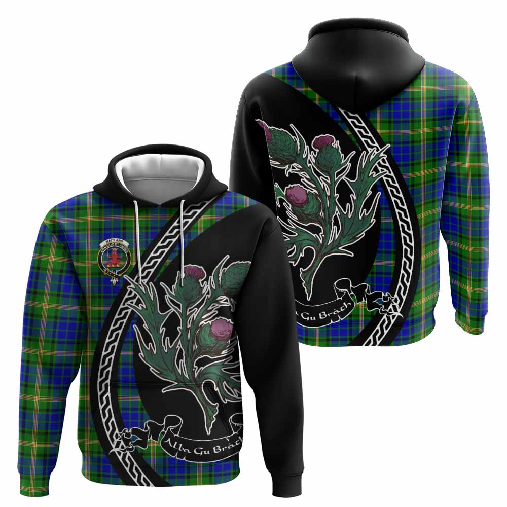 Maitland Family Crest Tartan Hoodie Alba Thistle Inspired - Tartan Vibes Clothing