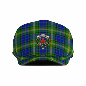 Maitland Family Crest Tartan Jeff Cap, Tartan Flat Cap