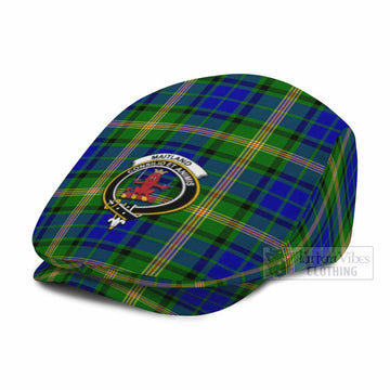 Maitland Family Crest Tartan Jeff Cap, Tartan Flat Cap
