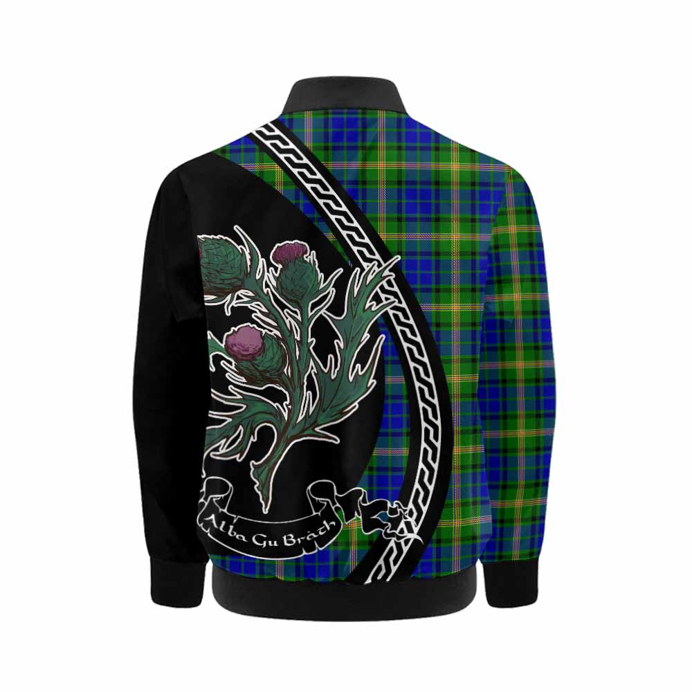 Maitland Family Crest Tartan Kid Bomber Jacket Alba Thistle Inspired - Tartan Vibes Clothing