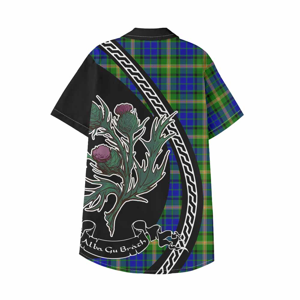 Maitland Family Crest Tartan Kid Hawaiian Shirt Alba Thistle Inspired - Tartan Vibes Clothing