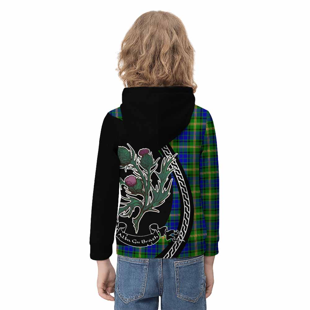 Maitland Family Crest Tartan Kid Hoodie Alba Thistle Inspired - Tartan Vibes Clothing