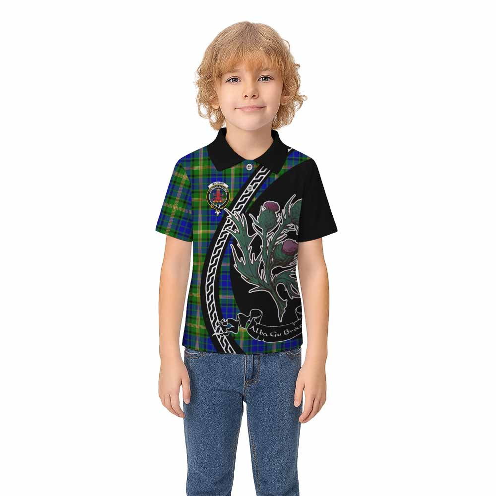 Maitland Family Crest Tartan Kid Polo Shirt Alba Thistle Inspired - Tartan Vibes Clothing