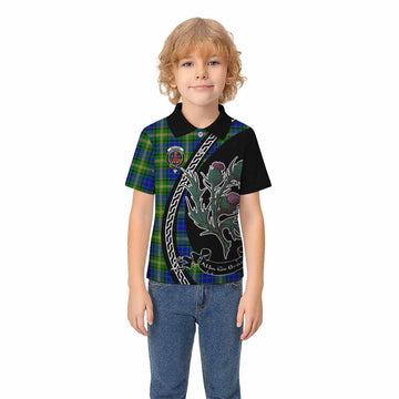 Maitland Family Crest Tartan Kid Polo Shirt Alba Thistle Inspired - Tartan Vibes Clothing