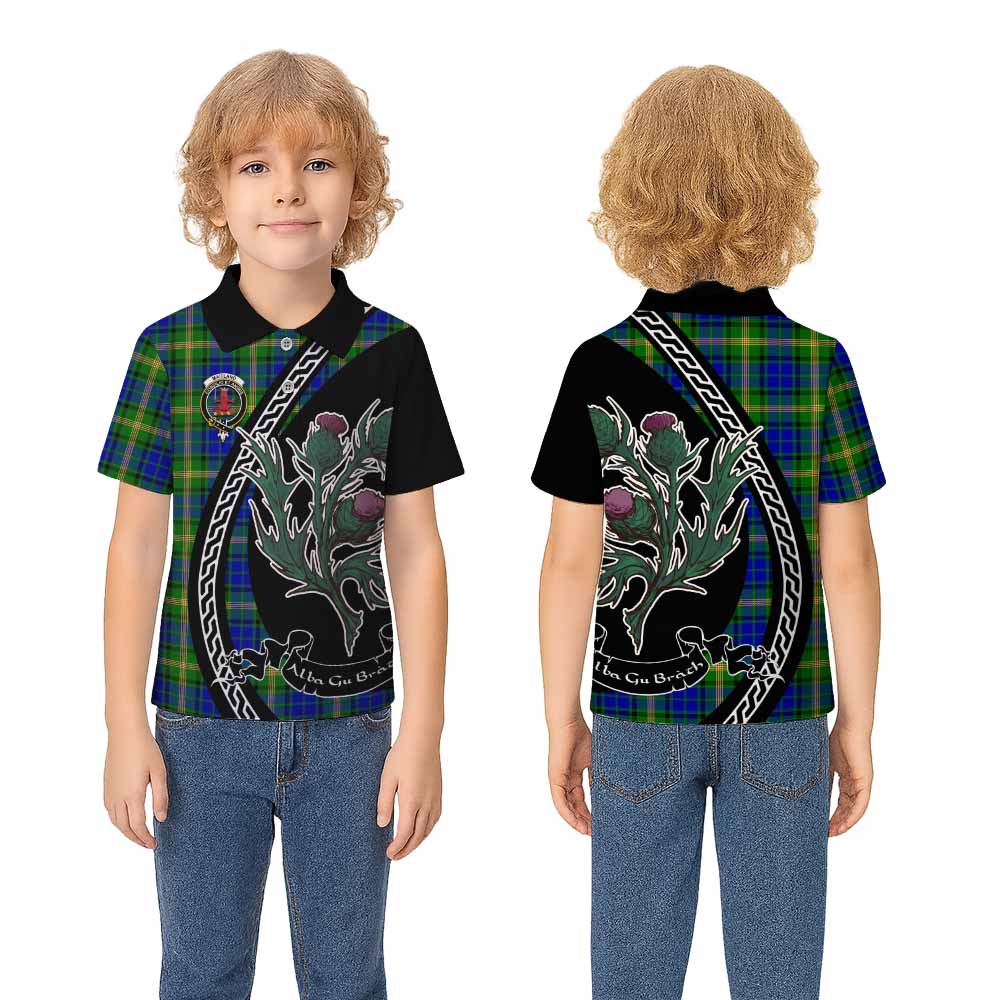 Maitland Family Crest Tartan Kid Polo Shirt Alba Thistle Inspired - Tartan Vibes Clothing