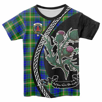 Maitland Family Crest Tartan Kid T-shirt Alba Thistle Inspired - Tartan Vibes Clothing