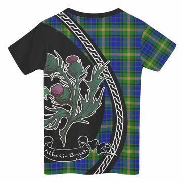 Maitland Family Crest Tartan Kid T-shirt Alba Thistle Inspired - Tartan Vibes Clothing