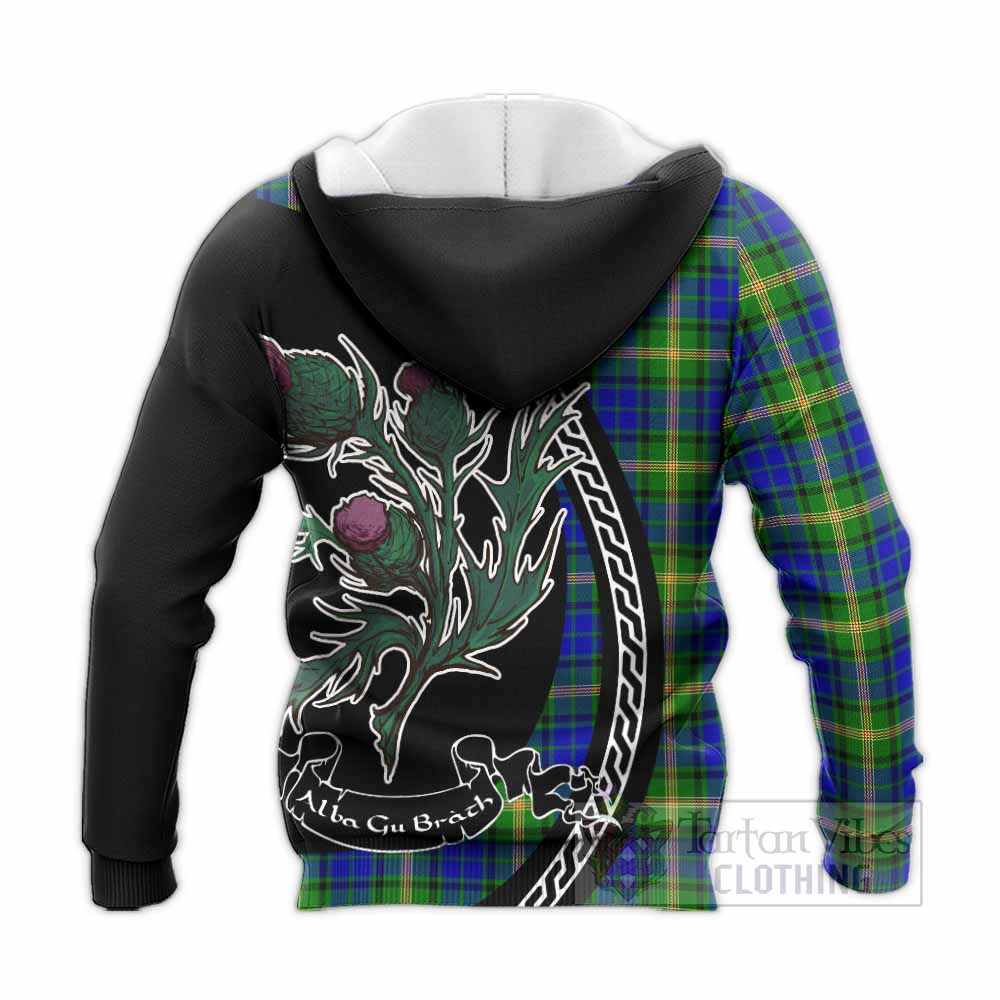 Maitland Family Crest Tartan Knitted Hoodie Alba Thistle Inspired - Tartan Vibes Clothing