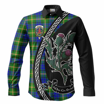 Maitland Family Crest Tartan Long Sleeve Button Shirts Alba Thistle Inspired