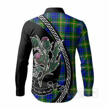Maitland Family Crest Tartan Long Sleeve Button Shirts Alba Thistle Inspired