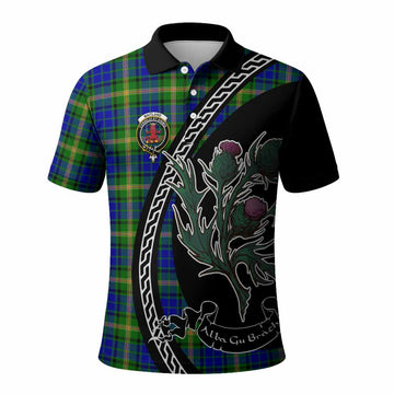 Maitland Family Crest Tartan Polo Shirt Alba Thistle Inspired