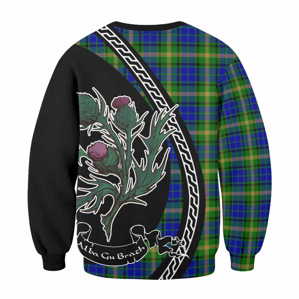 Maitland Family Crest Tartan Sweatshirt Alba Thistle Inspired - Tartan Vibes Clothing