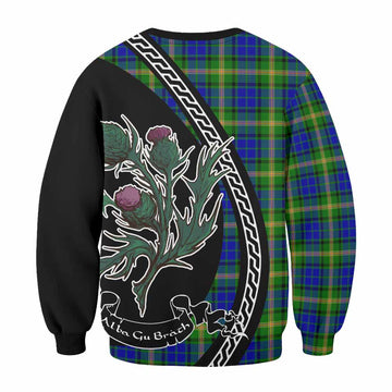 Maitland Family Crest Tartan Sweatshirt Alba Thistle Inspired