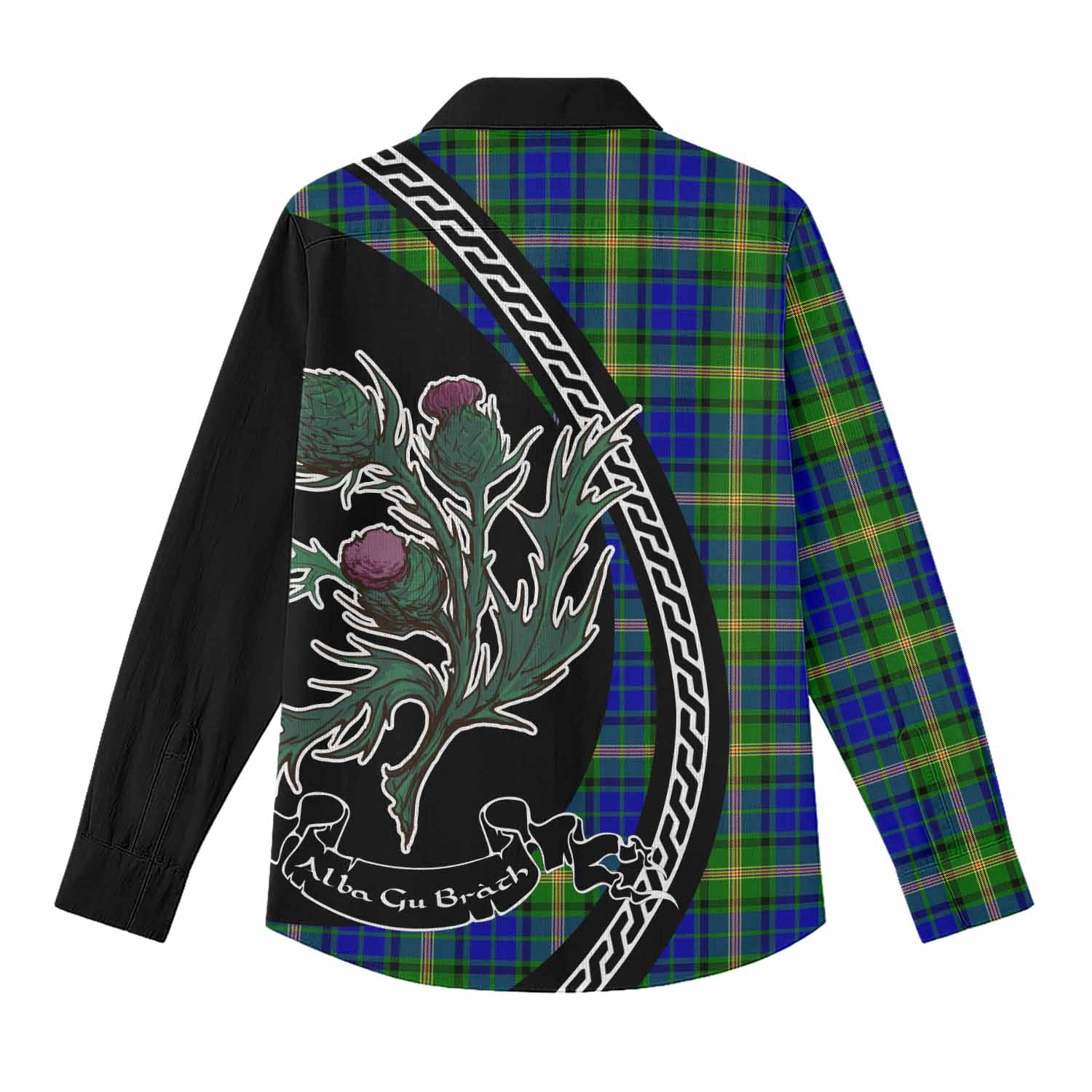 Maitland Family Crest Tartan Women Casual Shirt Alba Thistle Inspired - Tartan Vibes Clothing