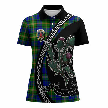 Maitland Family Crest Tartan Women Polo Shirt Alba Thistle Inspired - Tartan Vibes Clothing