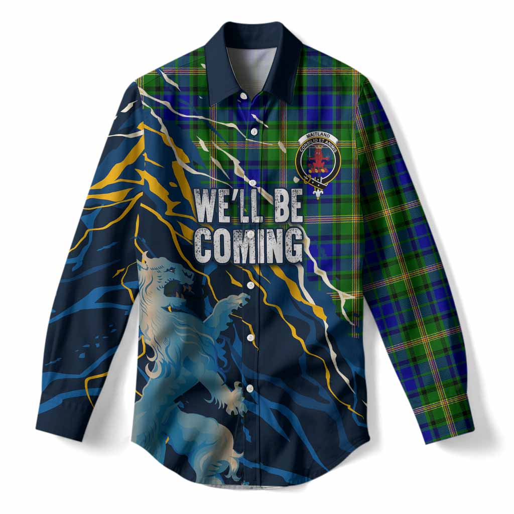 Maitland Scotland Tartan Women Casual Shirt WC2026 Football - We'll Be Coming